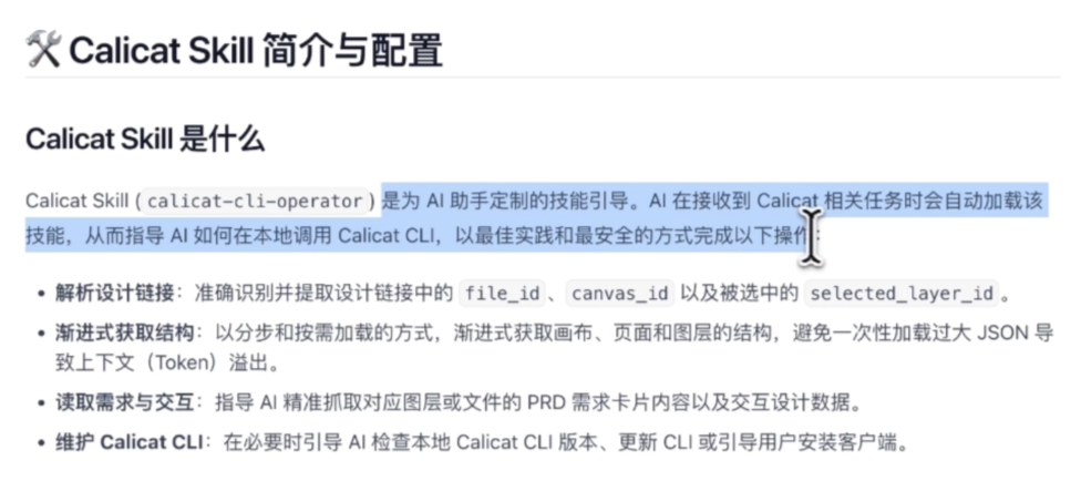 Calicat Skill 为 Agent 提供数据读取与处理指引